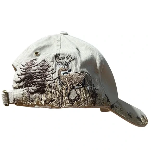 DMI Decker Mechanical Embroidered Deer Trees Baseball Cap Khaki One Size FitsAll