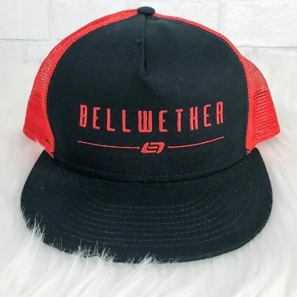 Bellwether‎ Logo Red Black Snapback Trucker Baseball Cap