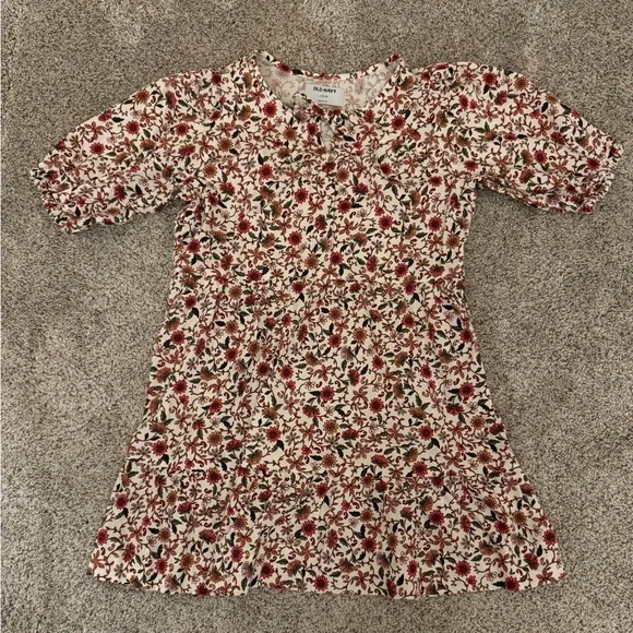 Old Navy‎ Kids Dress with Jewel Tone Floral Pattern