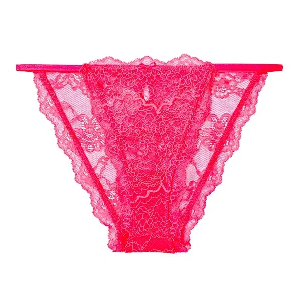 Victoria’s secret women  pink lace bikini panties size M NWT