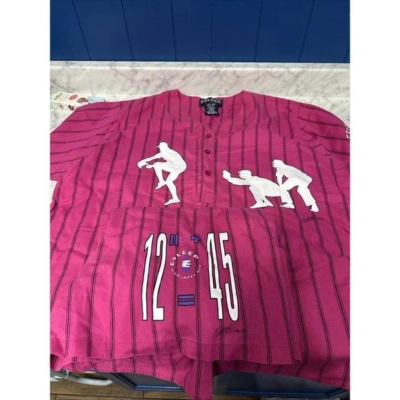 ESLEEP Boxer Pajamas VINTAGE 90s Baseball 12
