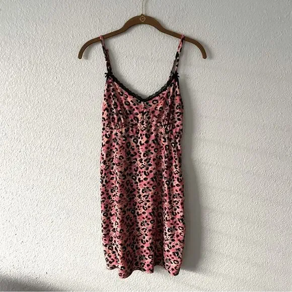 Pink & Black Animal Print Nightie Loungewear