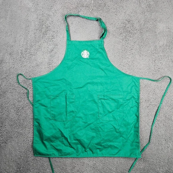 Starbucks Barista‎ Green Apron Embroidered Siren Logo Two Pockets