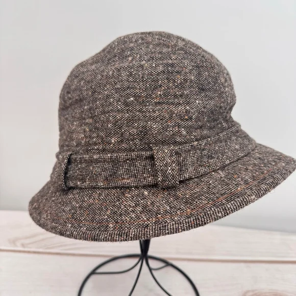 Country Gentlemen Crushable Hat Brown Tweed Vintage Union Made in the USA 6 7/8