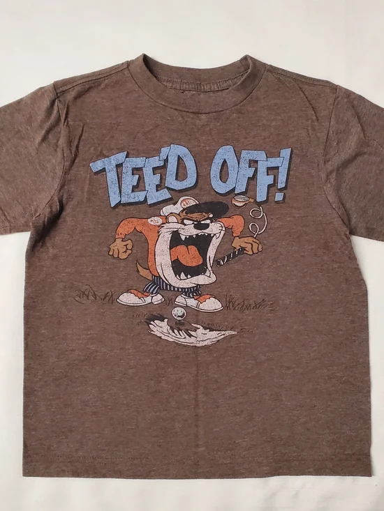Boy's S Old Navy Tazmanian Devil Brown Graphic Tee