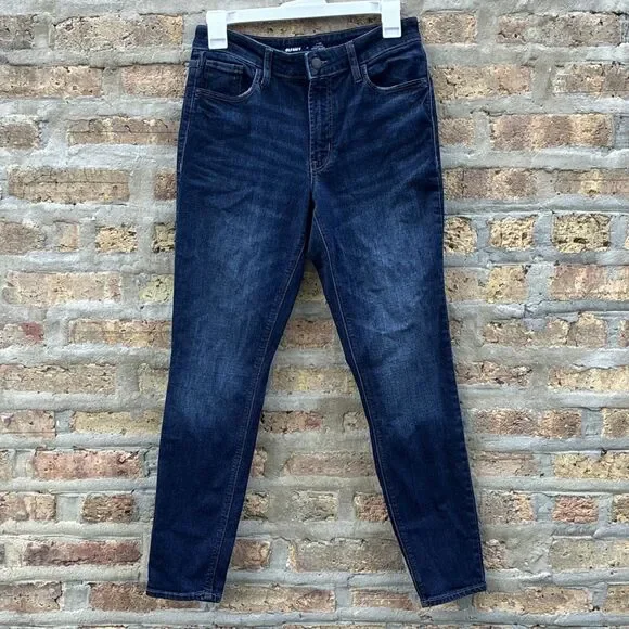 Old Navy Rockstar Girls Mid-Rise Super Skinny Skinny Blue Jeans Size 10
