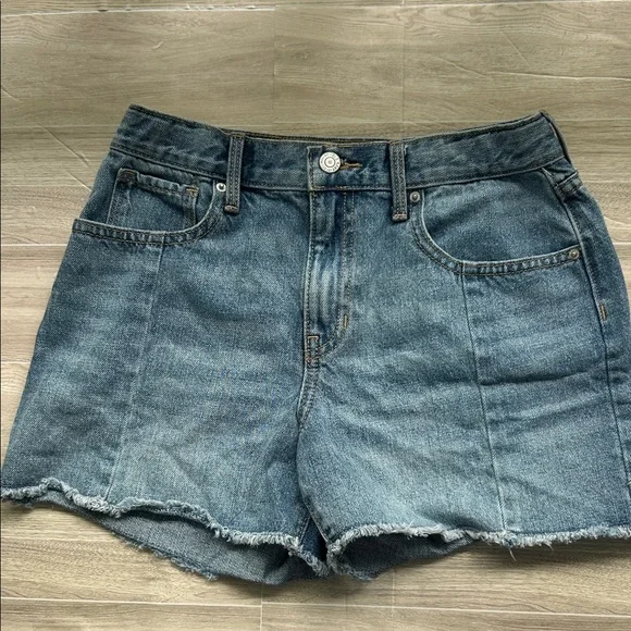 Old Navy High Rise Adjustable Waist Blue Jean Shorts size 14