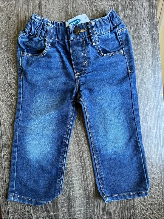 Old Navy Straight Fit Jeans 18-24 Months Dark Wash Denim Pants