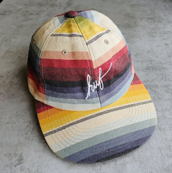 HUF Serape 6 Panel Hat One Size Snapback‎ Multicolor Stripe Southwestern Skater
