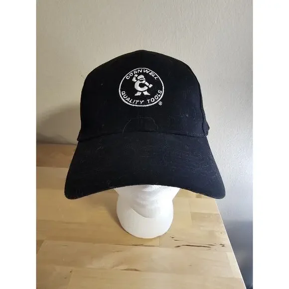 Cornwell Quality Tools Baseball Hat Cap Adjustable Black Embroidered Logo‎