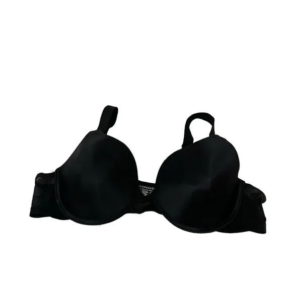 BCBG Maxazria Black Padded Underwire Bra Sheer Mesh Side Panels Womens Size 38C