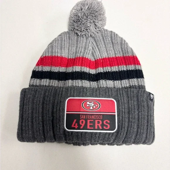 47 Brand San Francisco 49ers Beanie - Gray, Red, and Black