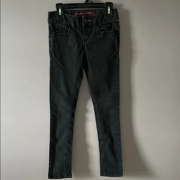 Old Navy Kids Black Super Skinny Jeans Size 7 Girls