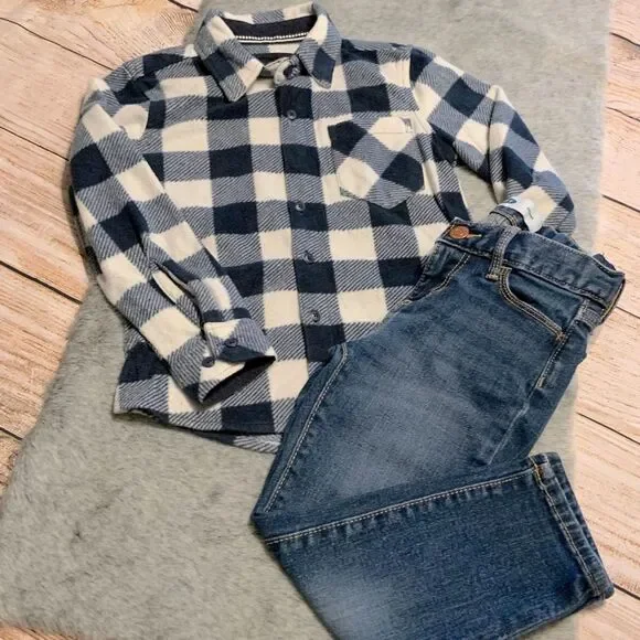 Old Navy Skinny Jeans & Nomad Flannel Matching Set