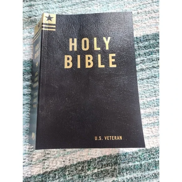 Holy Bible KJV Extra Large Print U.S. Veteran‎ Armed Services Ministry PB Black