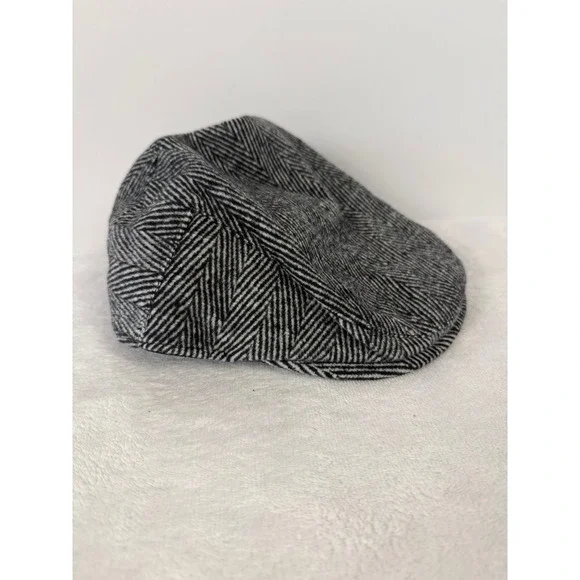 BABEYOND Gray Herringbone Newsboy Flat‎ Cap Size 59