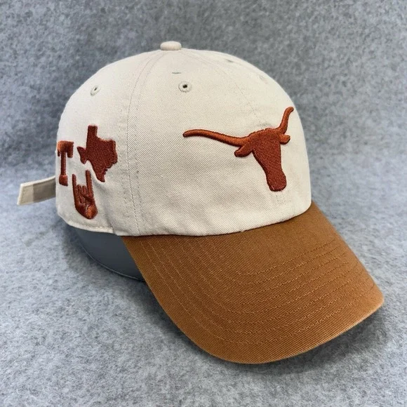 Texas Longhorns 47 Brand Strapback Hat Beige Brown Orange Dad Cap OSFA NCAA