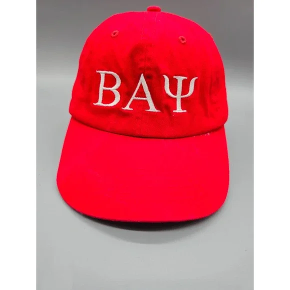 BAY Embroidered Hat Adjustable Strap‎ Back Cap 100% Cotton Red Baseball Hit Wear