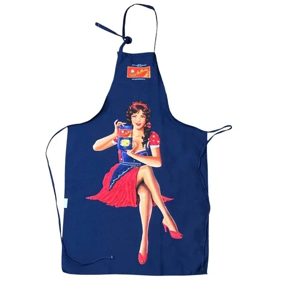 Pastificio Di Martino Pin-Up Girl Apron in Blue Color Size‎ O/S Made In Italy