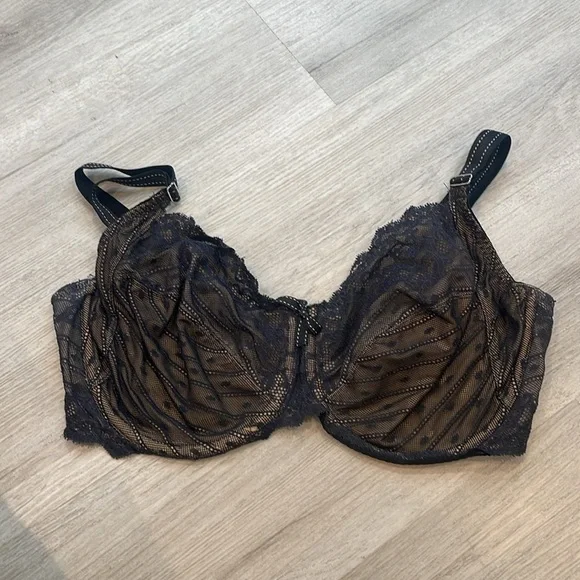 Chantelle Classic Black Lingerie Bra 38DDD