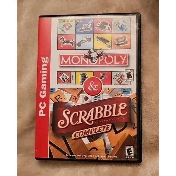 Monopoly and Scrabble PC Game (Microsoft Windows PC) Pre-Owned