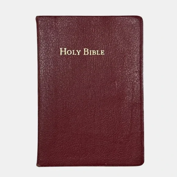 Holy Bible King James Version Self-Pronouncing Edition World Leather Bound VTG