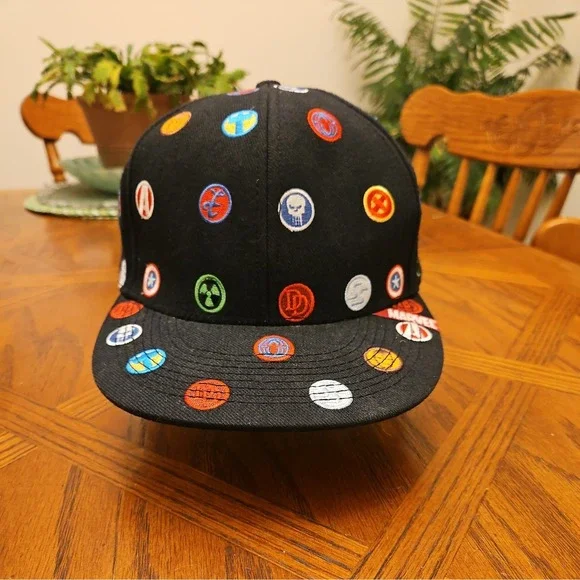 RARE Marvel Avengers embroidered Black Size 7.5 wool hat cap Very nice condition