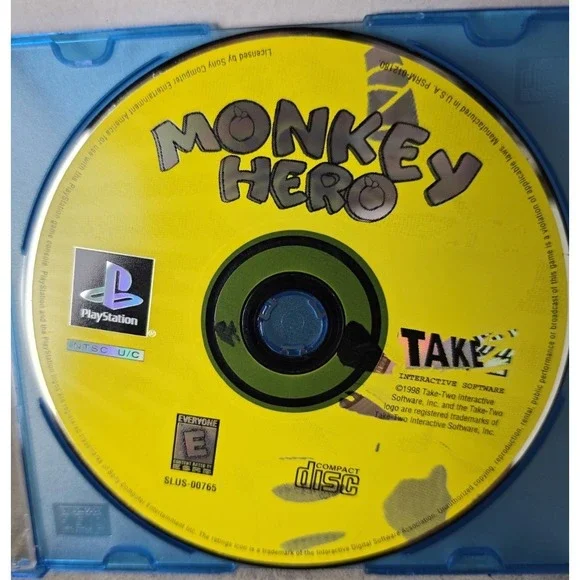 Monkey Hero Sony PlayStation PS1 1998 Take-Two SLUS-00765 Authentic Disc Only