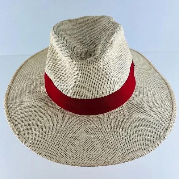 Crimson Brand Panama Sun Hat Victoria Hat Co Brand Size ~7