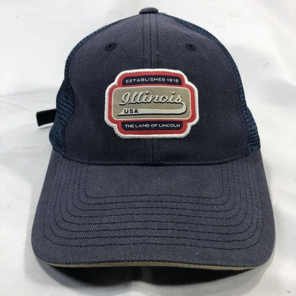 Illinois The Land of Lincoln Hat Cap by American Needle Adjustable One Size Fits
