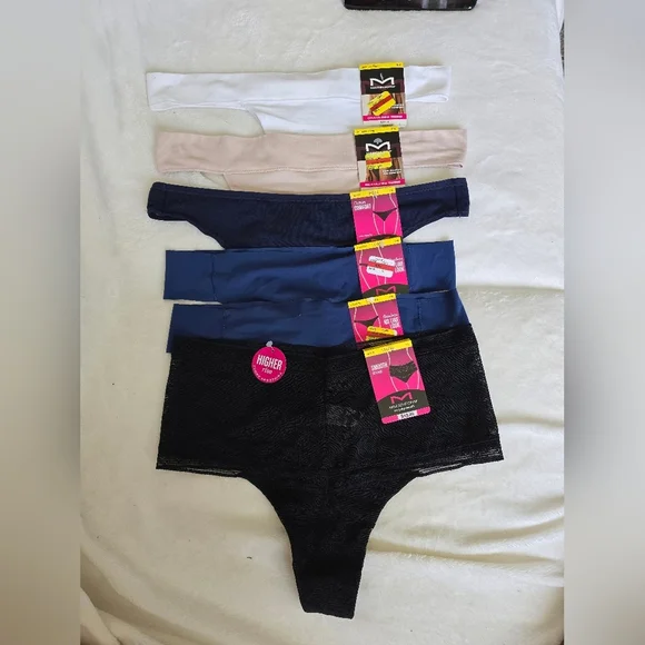 NWT Bundle Of 6 Maidenform Thongs Size Medium