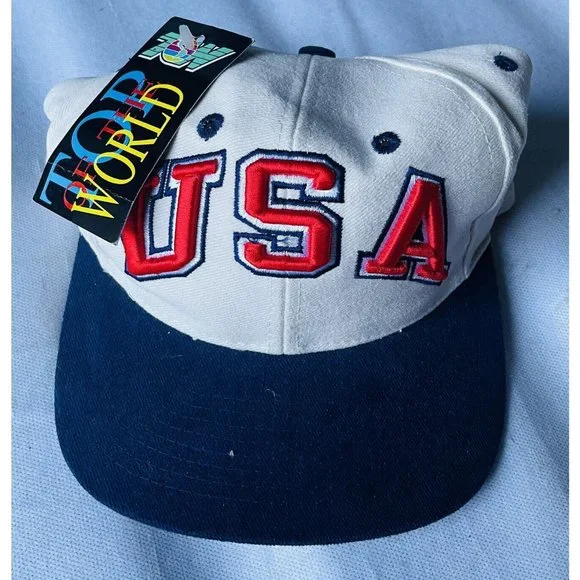 NWT Top Of The World U.S.A. Olympics Snapback Hat Cap 90s