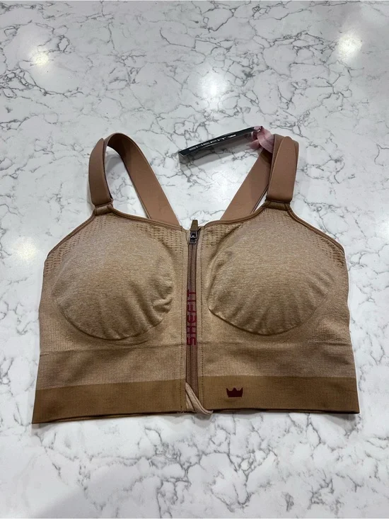 NWT Shefit Low Impact Sports Bra Beige Plus Size 3Luxe 3X