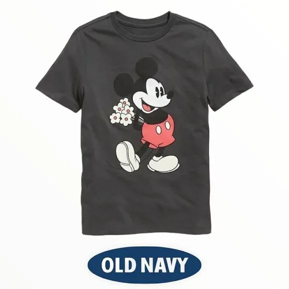 OLD NAVY | Gray | Disney Mickey Mouse Unisex Graphic T-Shirt