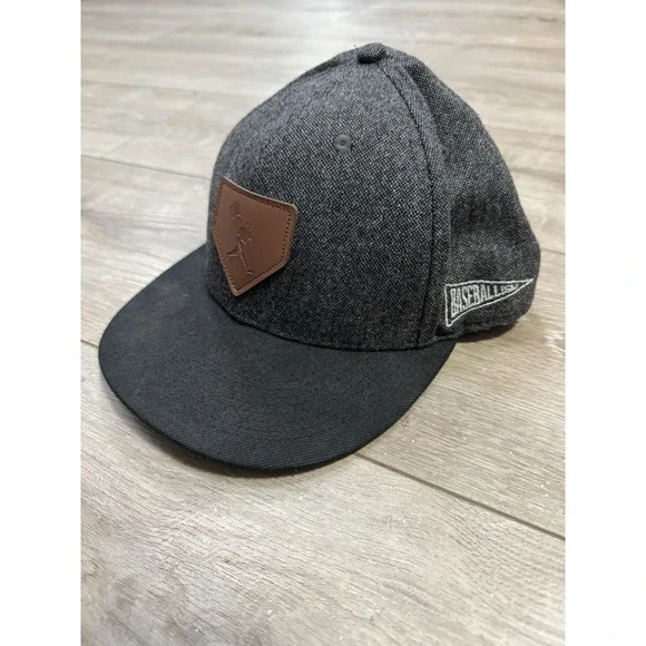 Baseballism‎ Grey Fitted Men's Hat Cap Size 7 1/8 Men's Baseball Cap