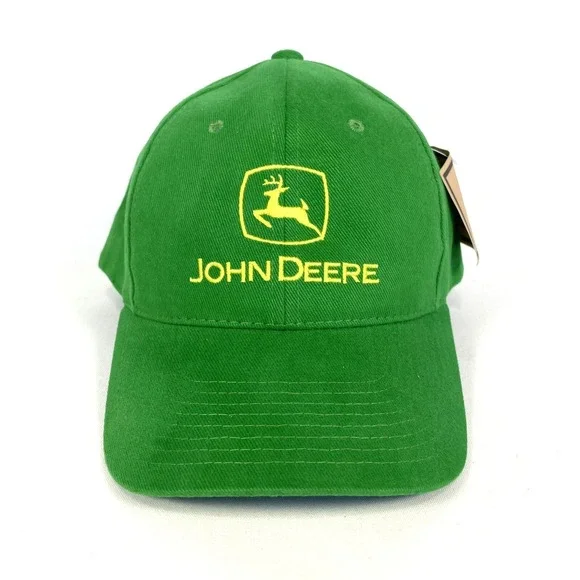 John Deere Green Trucker Hat Snapback Mesh Farm Tractor Cap Adult OS NWT