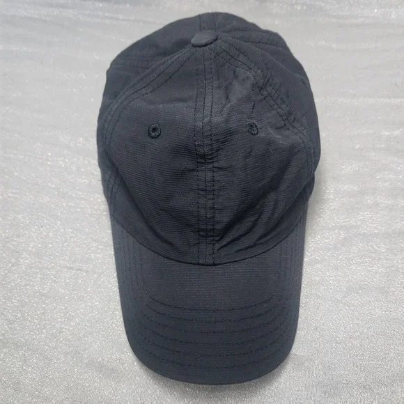 American Needle Mens Black Ripstop Snapback Baseball Cap Hat Textured Adjustable
