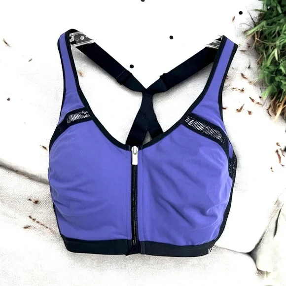 Victoria’s Secrets VSX Sports Bra Front Close Zip Underwire Racerback Padded‎