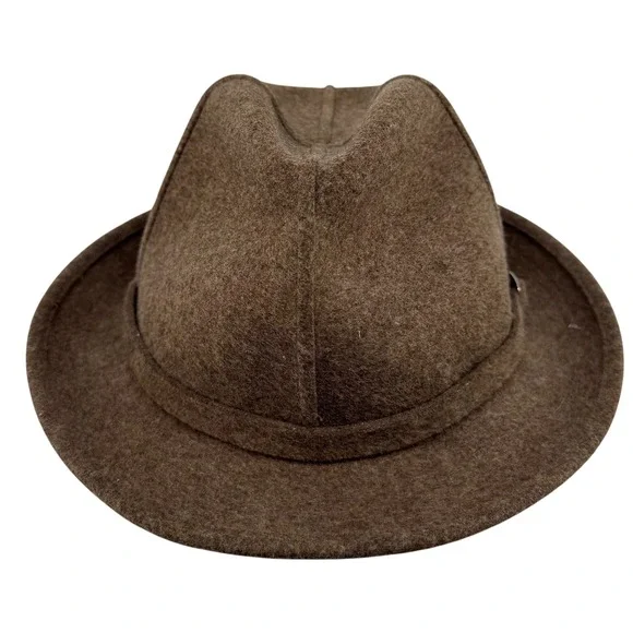 VTG A. Breiter Munchen Fedora Hat Brown‎ Wool Felt Size 56 (7) Classic Style