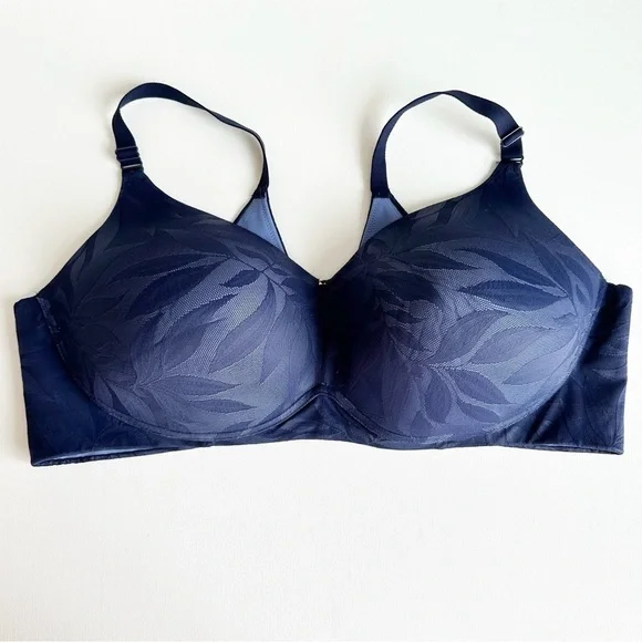 Cacique Invisible Lace Backsmoother Balconette Bra Size 48DD Maritime Blue
