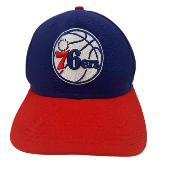 New Era Philadelphia 76ers Basketball Blue Red Adjustable Baseball Cap Hat