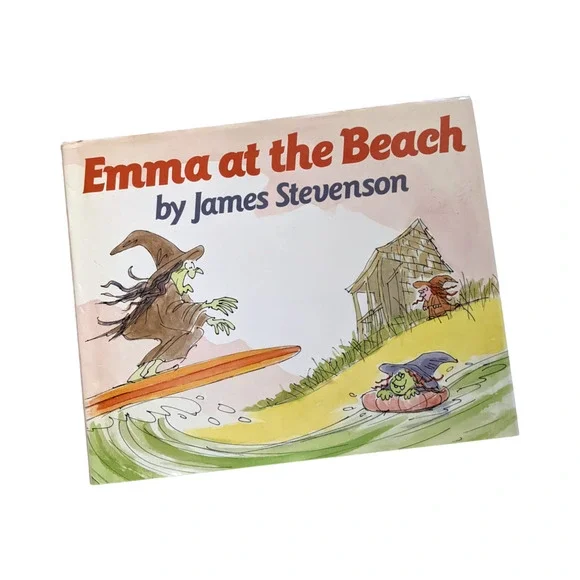 Emma at‎ the Beach (1990) by James Stevenson Vintage Children's Book, Hardcover