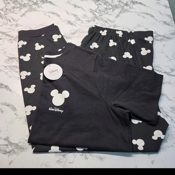 Disney at Primark 2xl Black White Mickey Walt Disney Pants Lounge Sleepwear