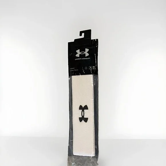 Under Armour Headband FOOTBALL BASKETBALL TENNIS ONE SIZE - ADULT WHITE‎