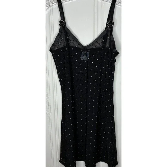 Nick & Sarah Intimates black sheer nightgown Sz S whimsigoth sexy fairycore Y2K