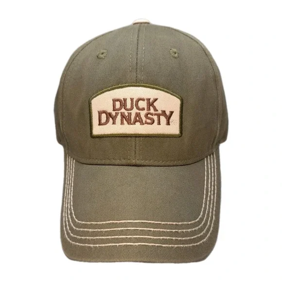Duck Dynasty A&E Strapback Hat Olive Green Brown Adjustable Cap Logo TV Show