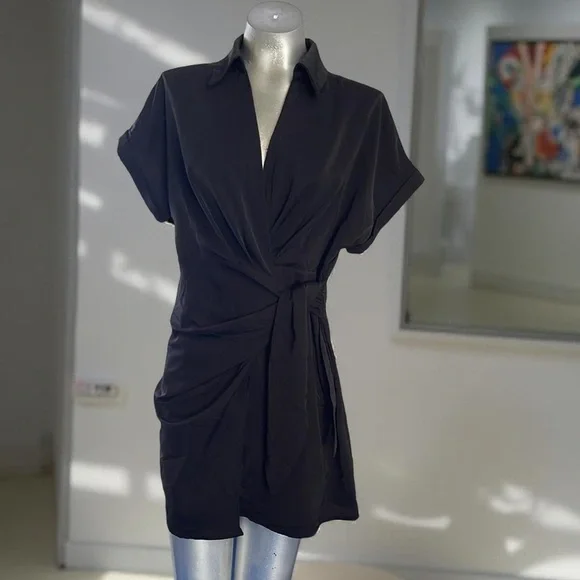 Shein size S Black Wrap Dress