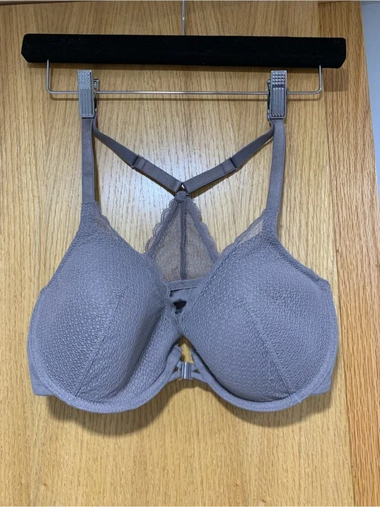 Auden Lace Grey Racerback Underwire Bra - Size 34D