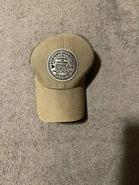 Eastern Mountain Sports Hat Unisex OS Olive Trucker Cap Mesh Patch Logo Vintage