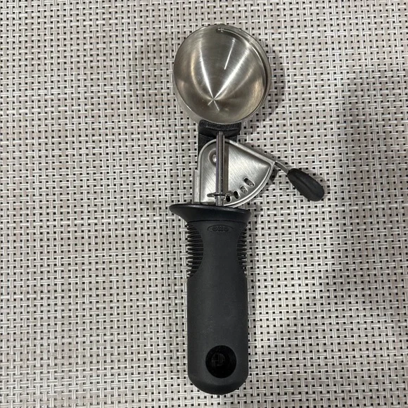 OXO Stainless Steel Ice Cream Scoop with Black Handle